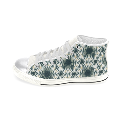 Star Zebra abstract pattern Women's Classic High Top Canvas Shoes (Model 017)