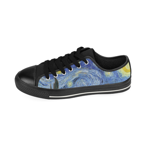Large Starry Night Canvas Women's Shoes/Large Size (Model 018)