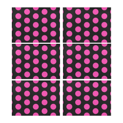 Polka Dot Pattern Placemat 14’’ x 19’’ (Six Pieces)