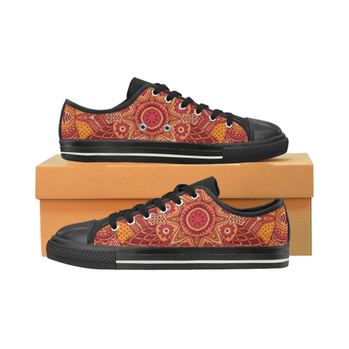 MANDALA SPICE OF LIFE Low Top Canvas Shoes for Kid (Model 018)