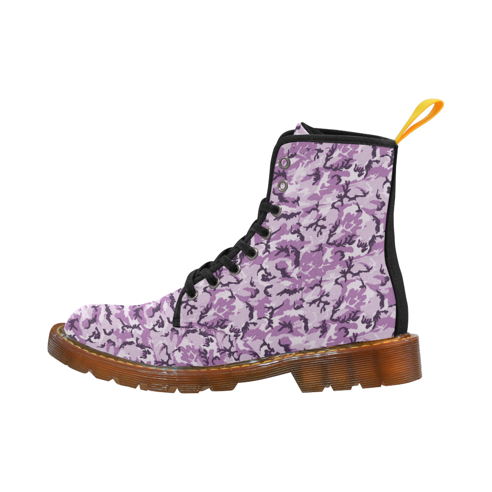 Woodland Pink Purple Camouflage Martin Boots For Men Model 1203H