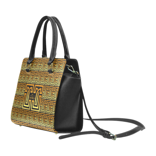 Leticia Tavizon Gold Rivet Shoulder Handbag (Model 1645)