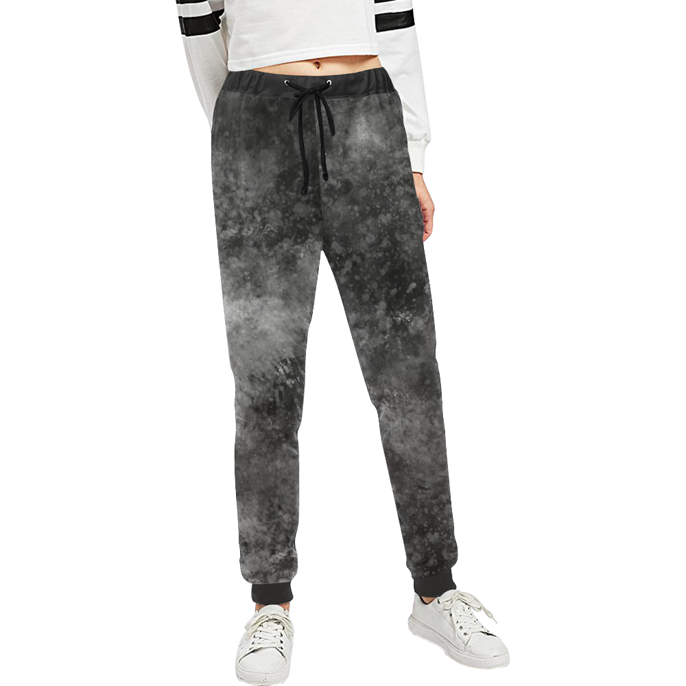 Black Grunge Unisex All Over Print Sweatpants (Model L11)
