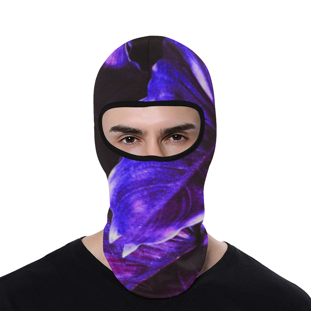 Motorcycle Face Mask Purple Plants_Design All Over Print Balaclava
