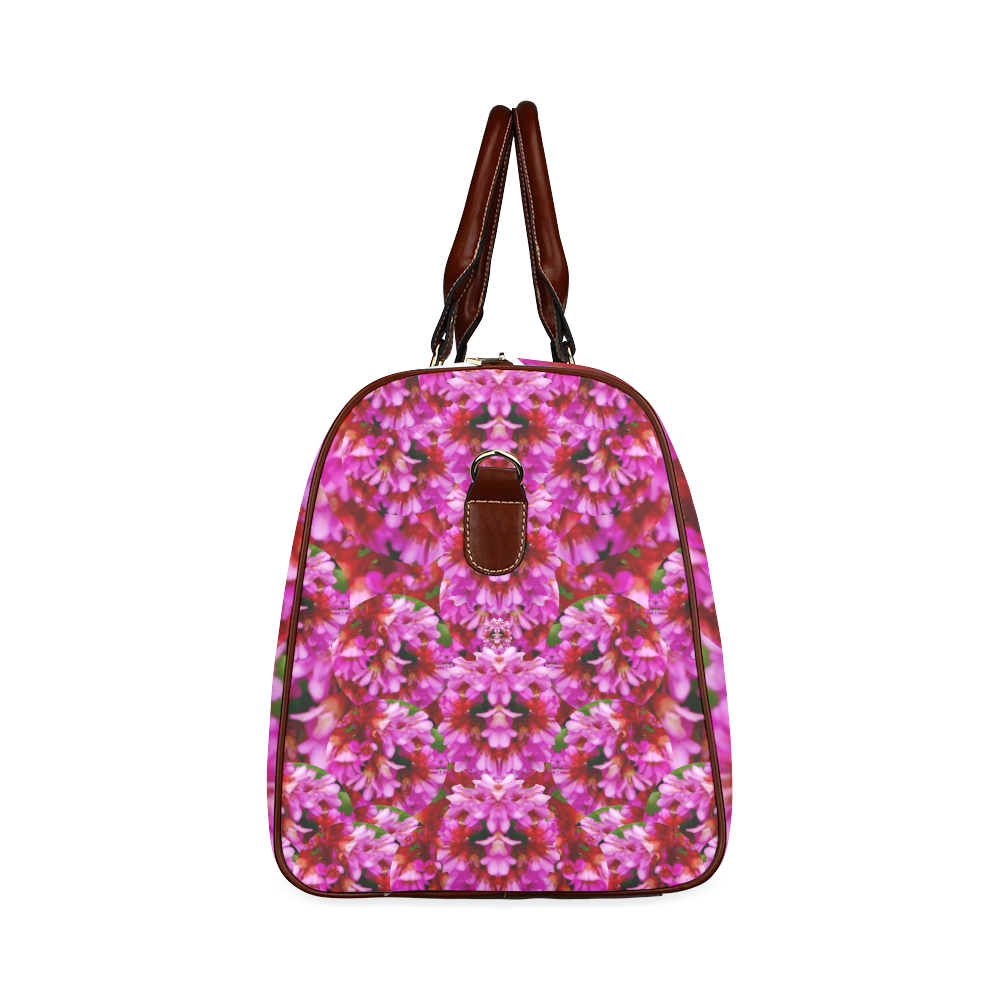 Happy florals  giving  peace Waterproof Travel Bag/Small (Model 1639)