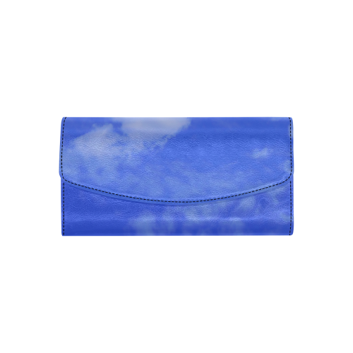 Blue Clouds Women's Flap Wallet (Model 1707)