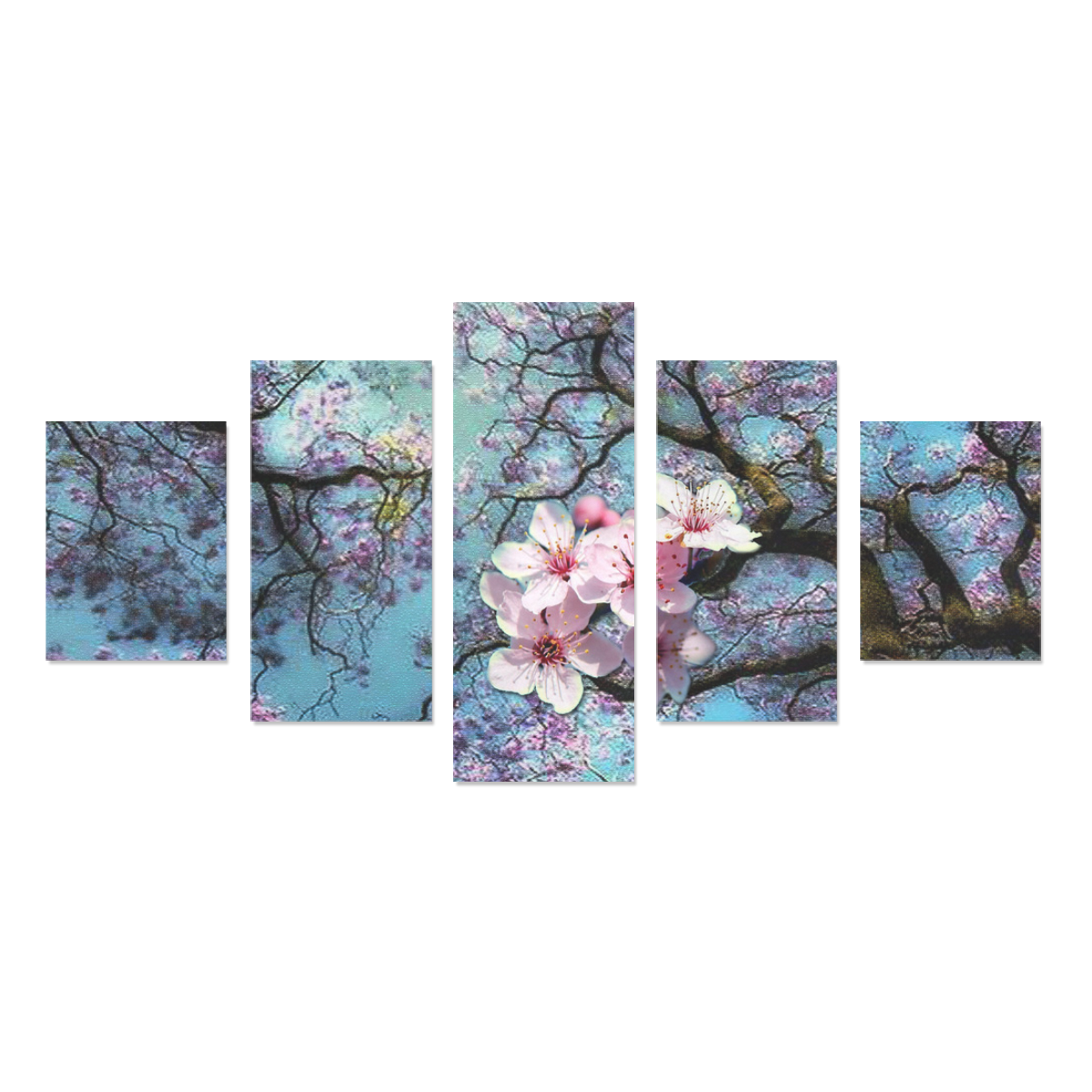 Cherry blossomL Canvas Print Sets B (No Frame)