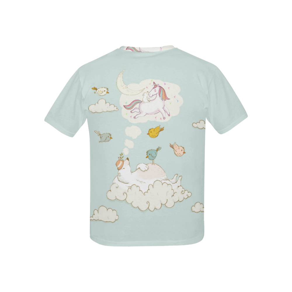 Polar Bear Dreams From An Unicorn Kids' All Over Print T-shirt (USA Size) (Model T40)