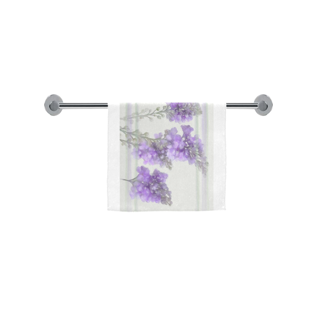 Bumblebee, purple, violet floral watercolor Custom Towel 16"x28"