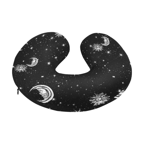 Mystic Stars, Moon and Sun U-Shape Travel Pillow