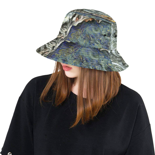 California Redwood Forest Dead Tree on Ground KPA All Over Print Bucket Hat