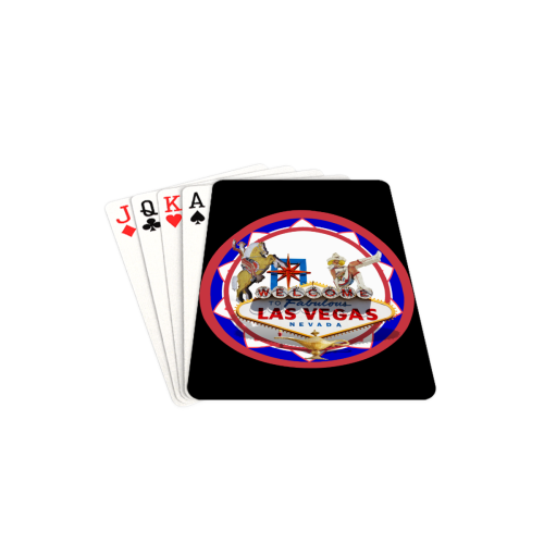 LasVegasIcons Poker Chip - Vegas Sign on Black Playing Cards 2.5"x3.5"