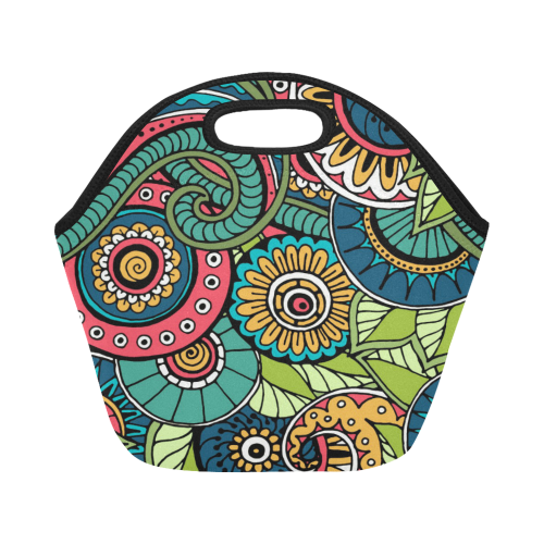 Mandala Pattern Neoprene Lunch Bag/Small (Model 1669)