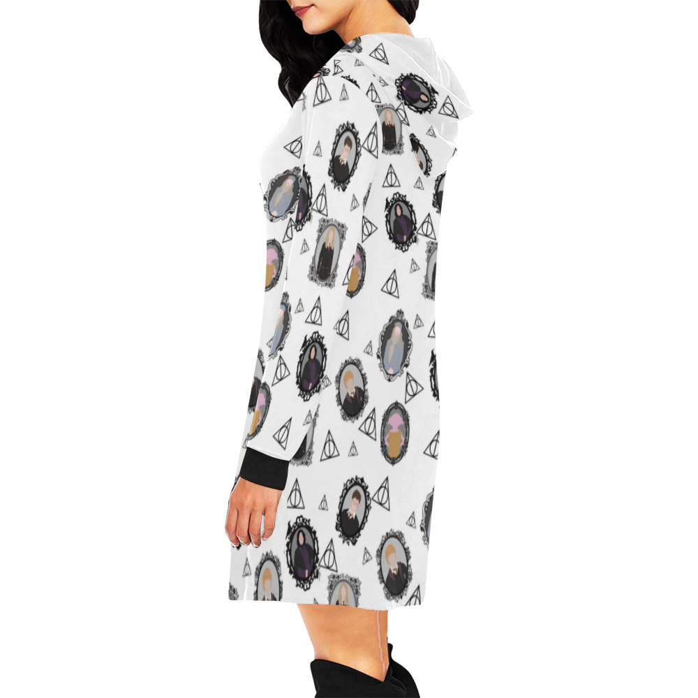 Harry Potter All Over Print Hoodie Mini Dress (Model H27)