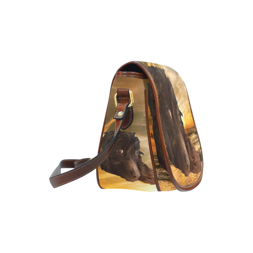 Dog and Sunset Saddle Bag/Small (Model 1649) Full Customization
