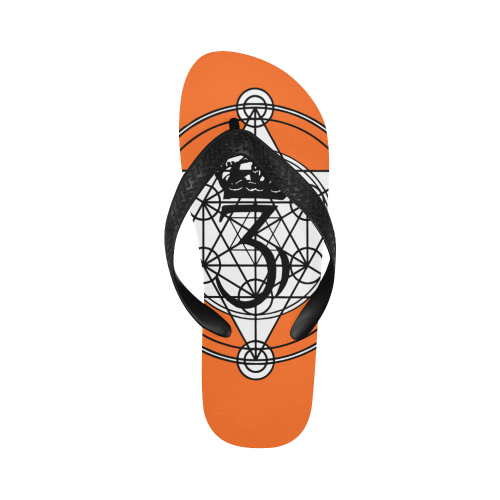 GOD Flips Orange,Black & White Flip Flops for Men/Women (Model 040)