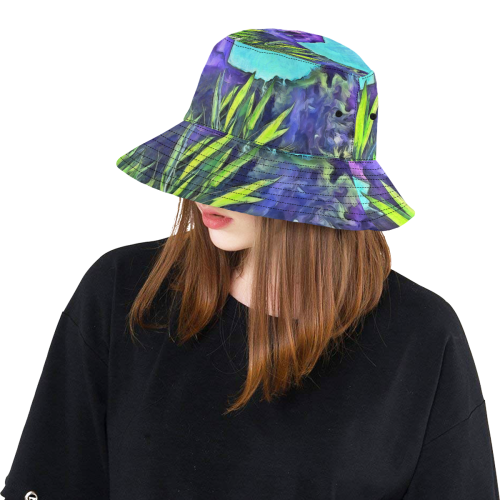 Building Through Trees in Rome Italy KPA All Over Print Bucket Hat