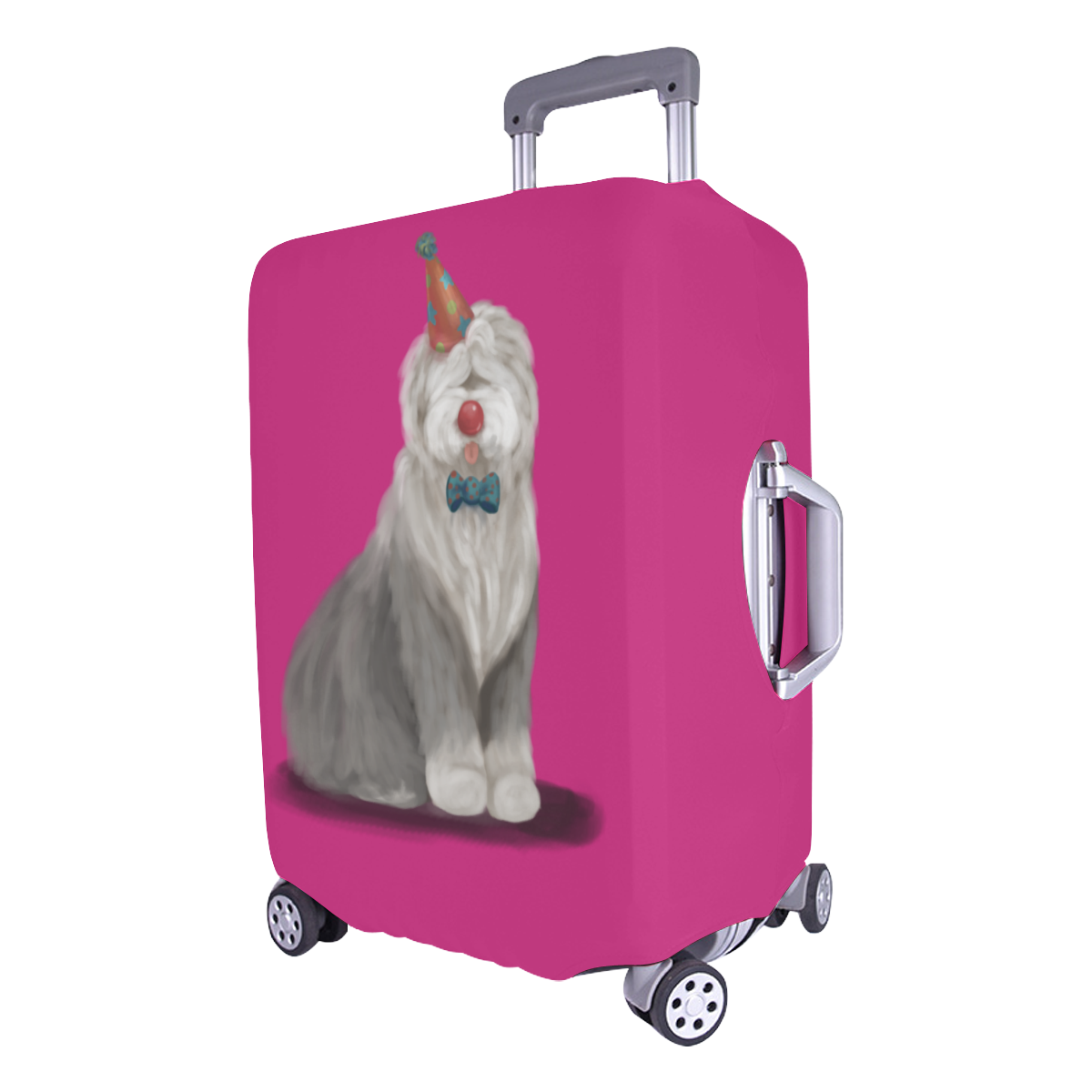 circus ball_transparent_v3 Luggage Cover/Large 26"-28"