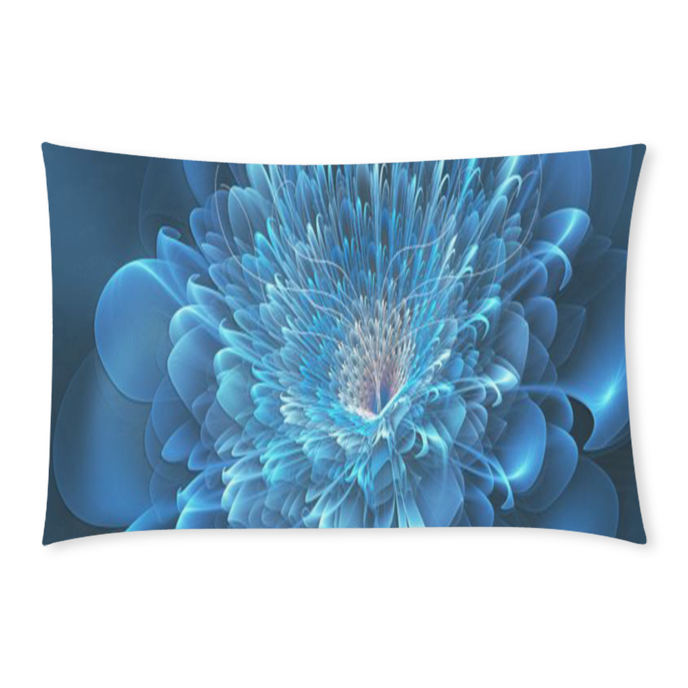 3D Blue Flower 1 3-Piece Bedding Set