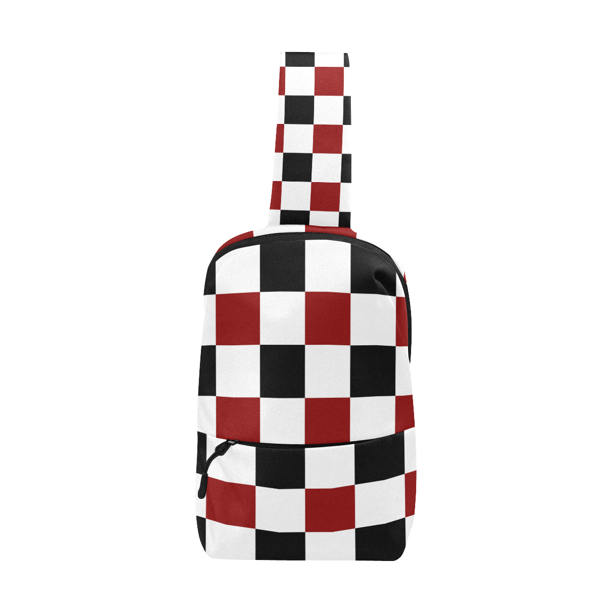 Black Red White Checker Chest Bag (Model 1678)