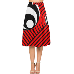 TOTAL RED Aoede Crepe Skirt (Model D16)