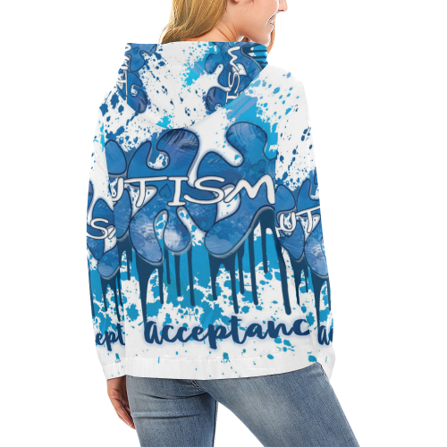 Autism Hoody All Over Print Hoodie for Women (USA Size) (Model H13)