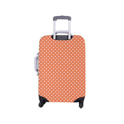 Appricot polka dots Luggage Cover/Small 18"-21"