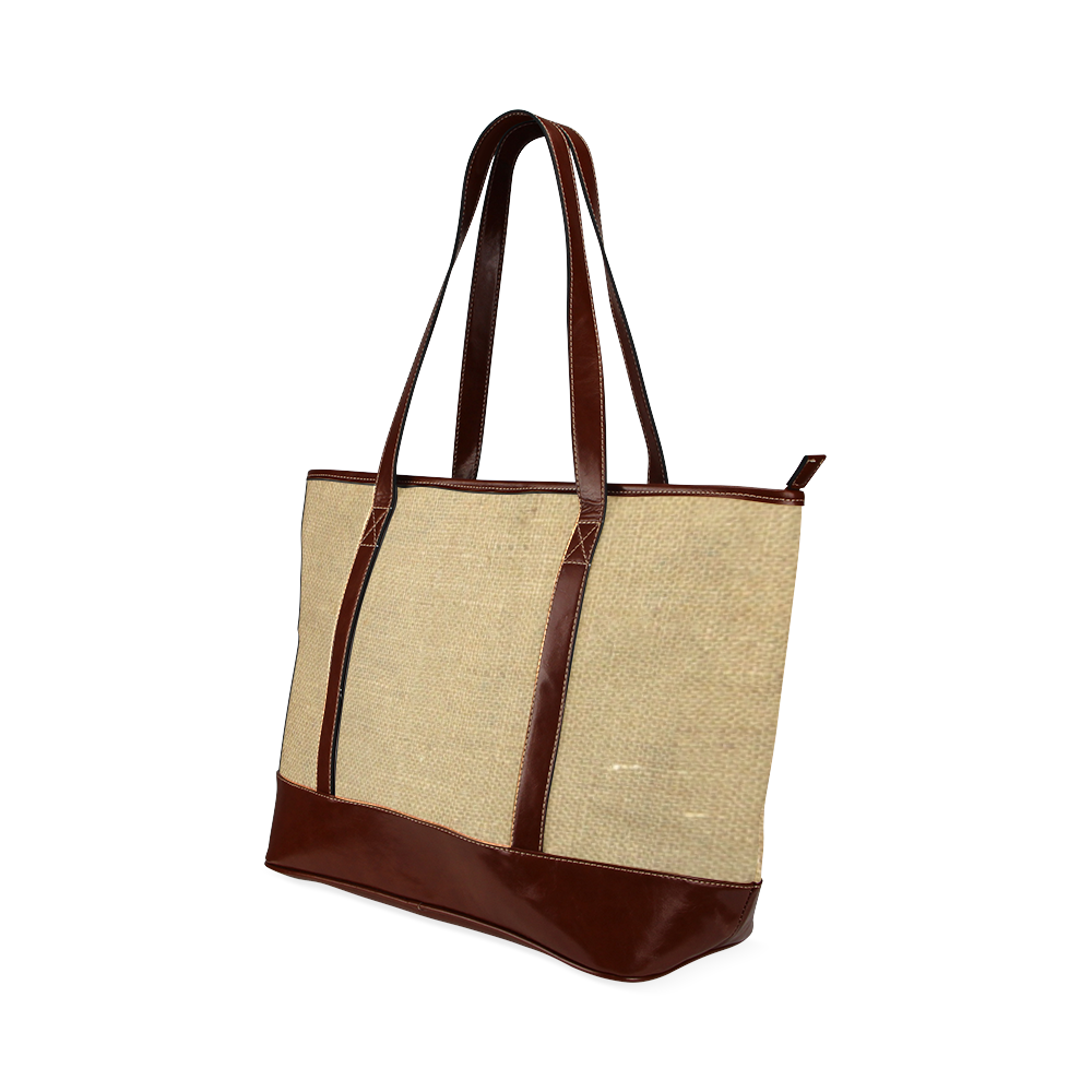 Burlap Coffee Sack Tote Handbag (Model 1642)