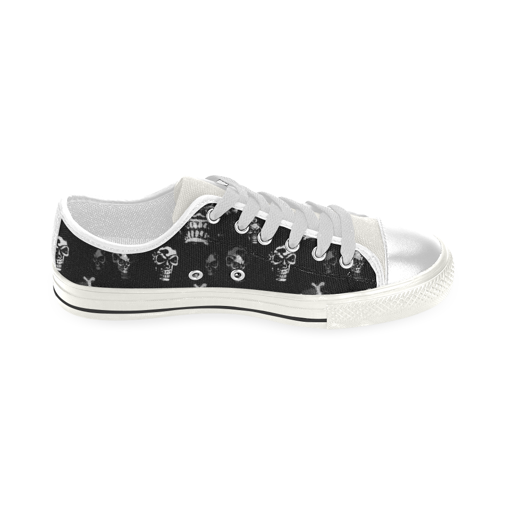 skull3 Men's Classic Canvas Shoes (Model 018)