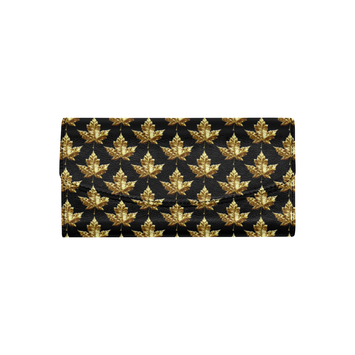 Gold Canada Souvenir Wallets Women's Flap Wallet (Model 1707)