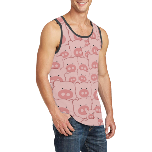 Pink Piggy Pigs Men's All Over Print Tank Top (Model T57)