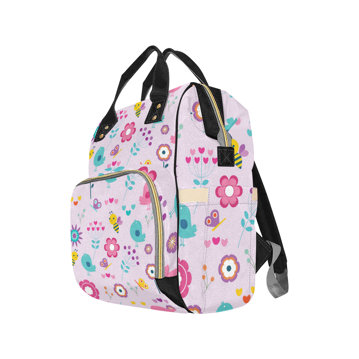 Pink Baby - G Multi-Function Diaper Backpack/Diaper Bag (Model 1688)