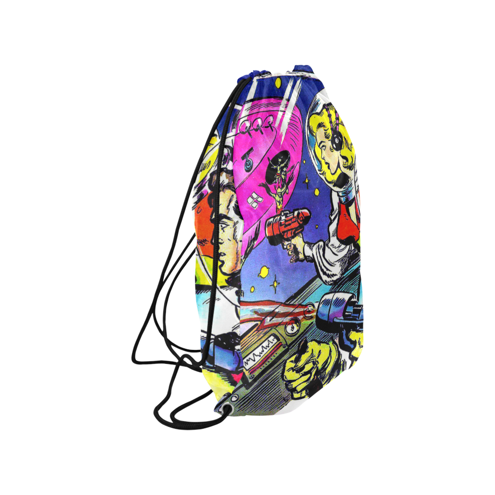Battle in Space 2 Small Drawstring Bag Model 1604 (Twin Sides) 11"(W) * 17.7"(H)