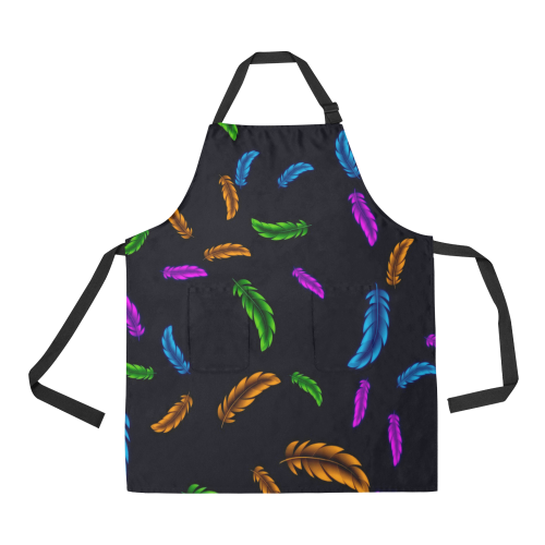 Neon Feathers All Over Print Apron