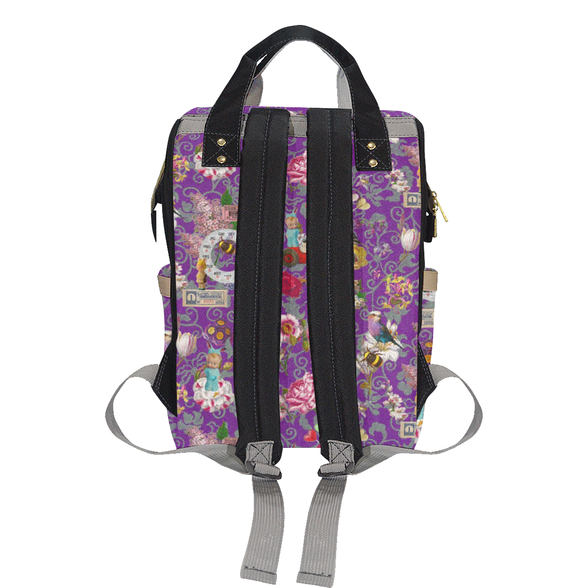 Spring Bank Holiday Multi-Function Diaper Backpack/Diaper Bag (Model 1688)