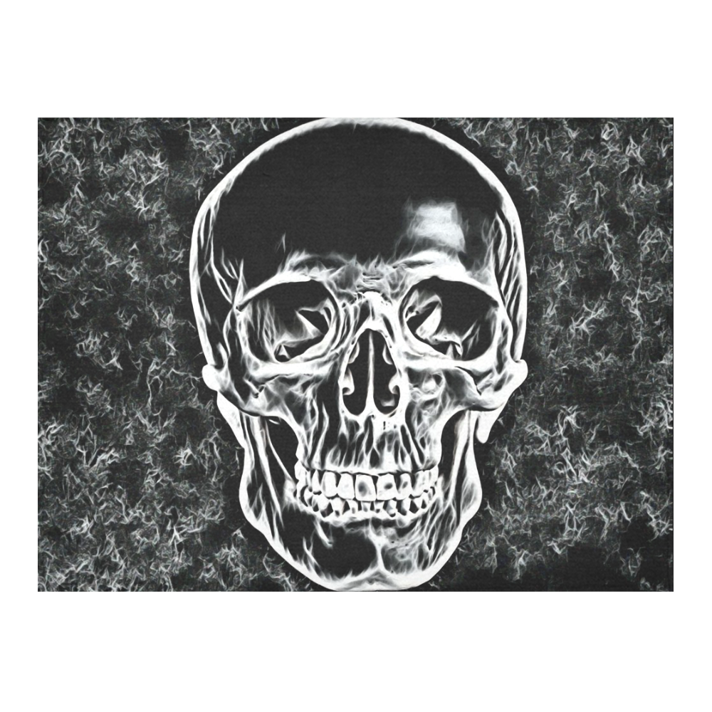 Awesome Crystal Skull Void Energy Altar Cloth Design Darkstar Cotton Linen Tablecloth 52"x 70"