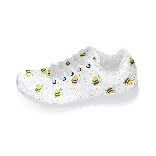 Cute Bee Pattern Women’s Running Shoes (Model 020)