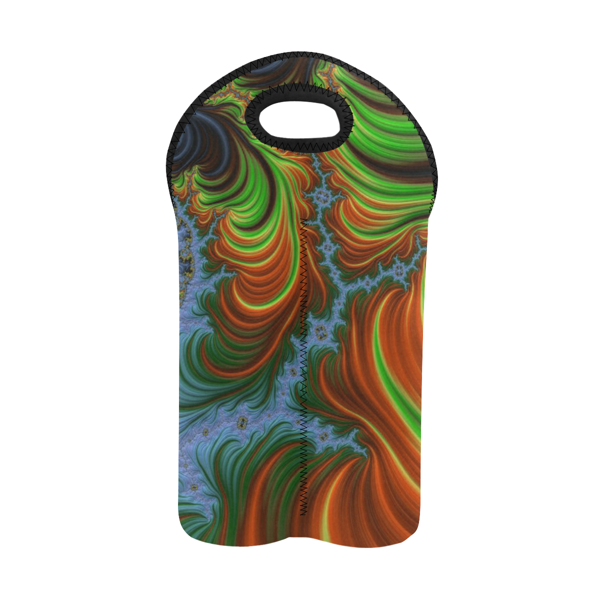 gorgeous Fractal 177 A by JamColors 2-Bottle Neoprene Wine Bag