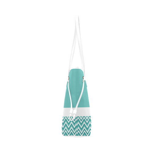 Retro Flamingo Chevron Clover Canvas Tote Bag (Model 1661)