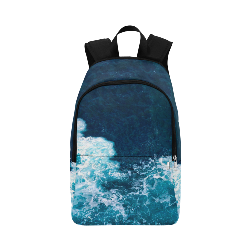 Woke Ocean Waves Fabric Backpack for Adult (Model 1659)