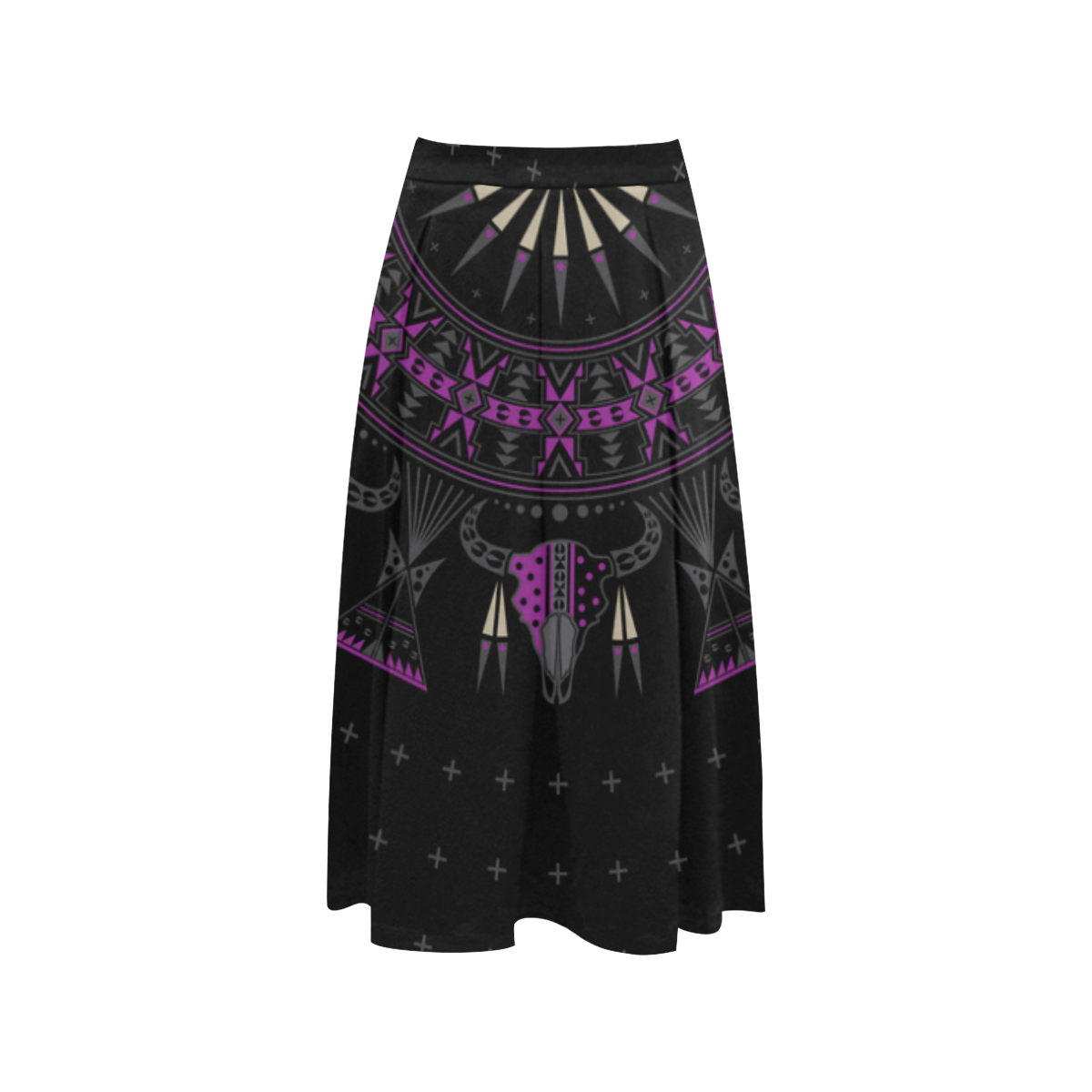 Buffalo Nation Purple Aoede Crepe Skirt (Model D16)