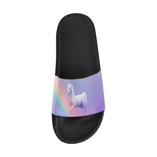 Unicorn and Rainbow Women's Slide Sandals (Model 057)