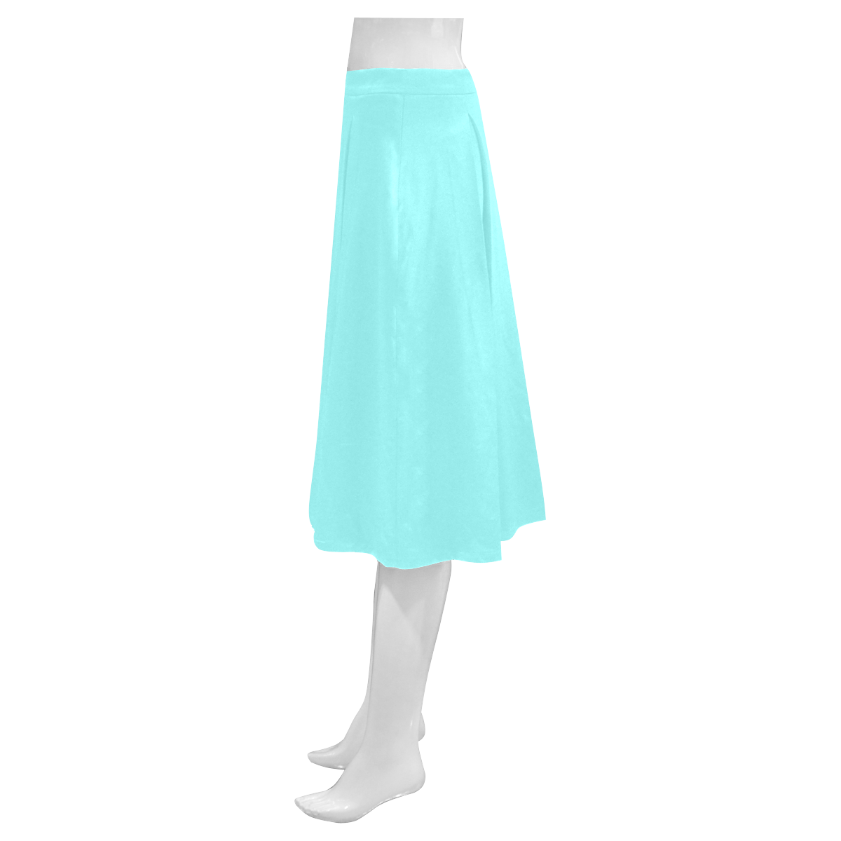 color ice blue Mnemosyne Women's Crepe Skirt (Model D16)