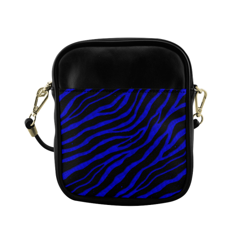 Ripped SpaceTime Stripes - Blue Sling Bag (Model 1627)
