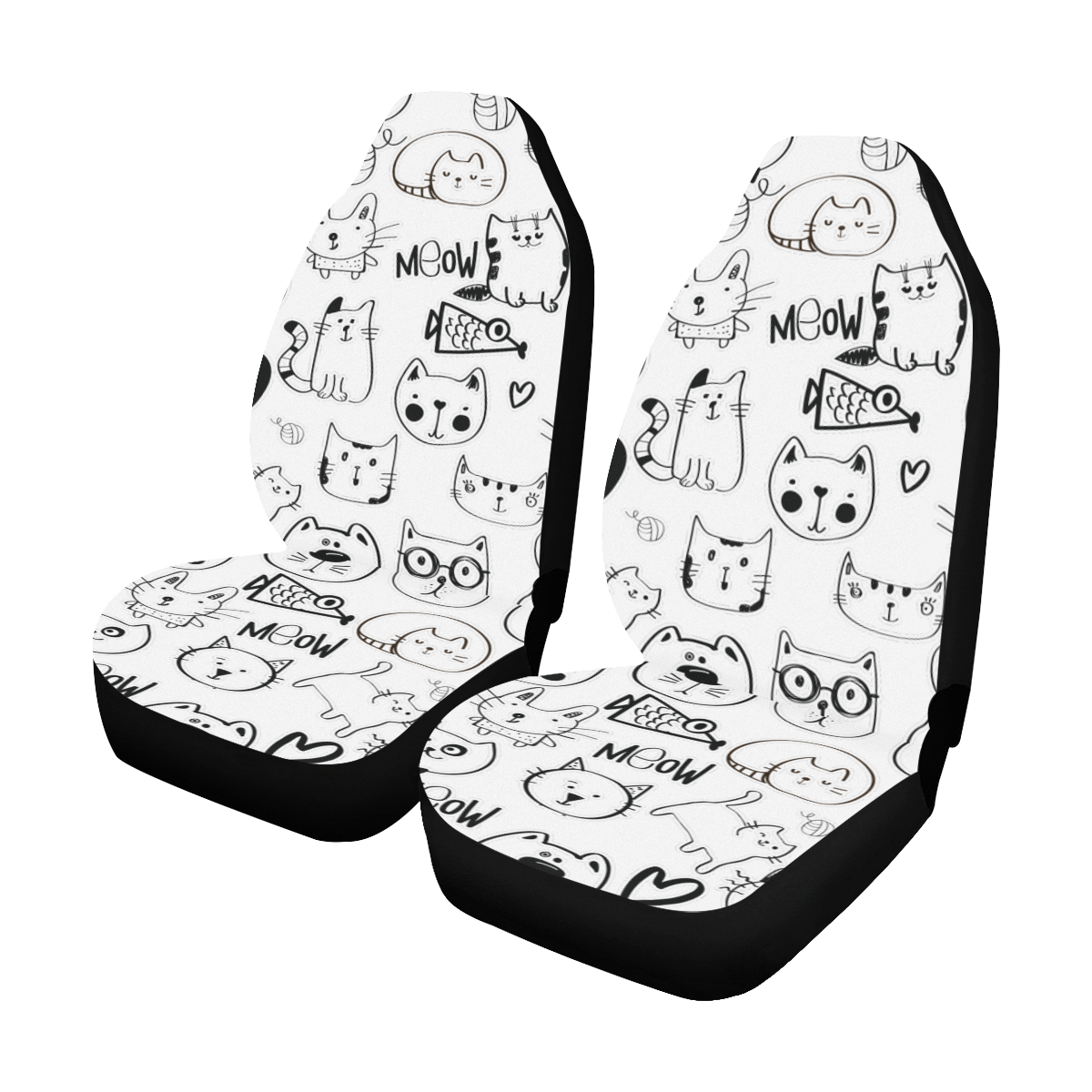 Meow Cats Car Seat Covers (Set of 2)