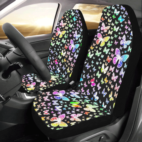 Rainbow Butterflies Car Seat Covers (Set of 2)