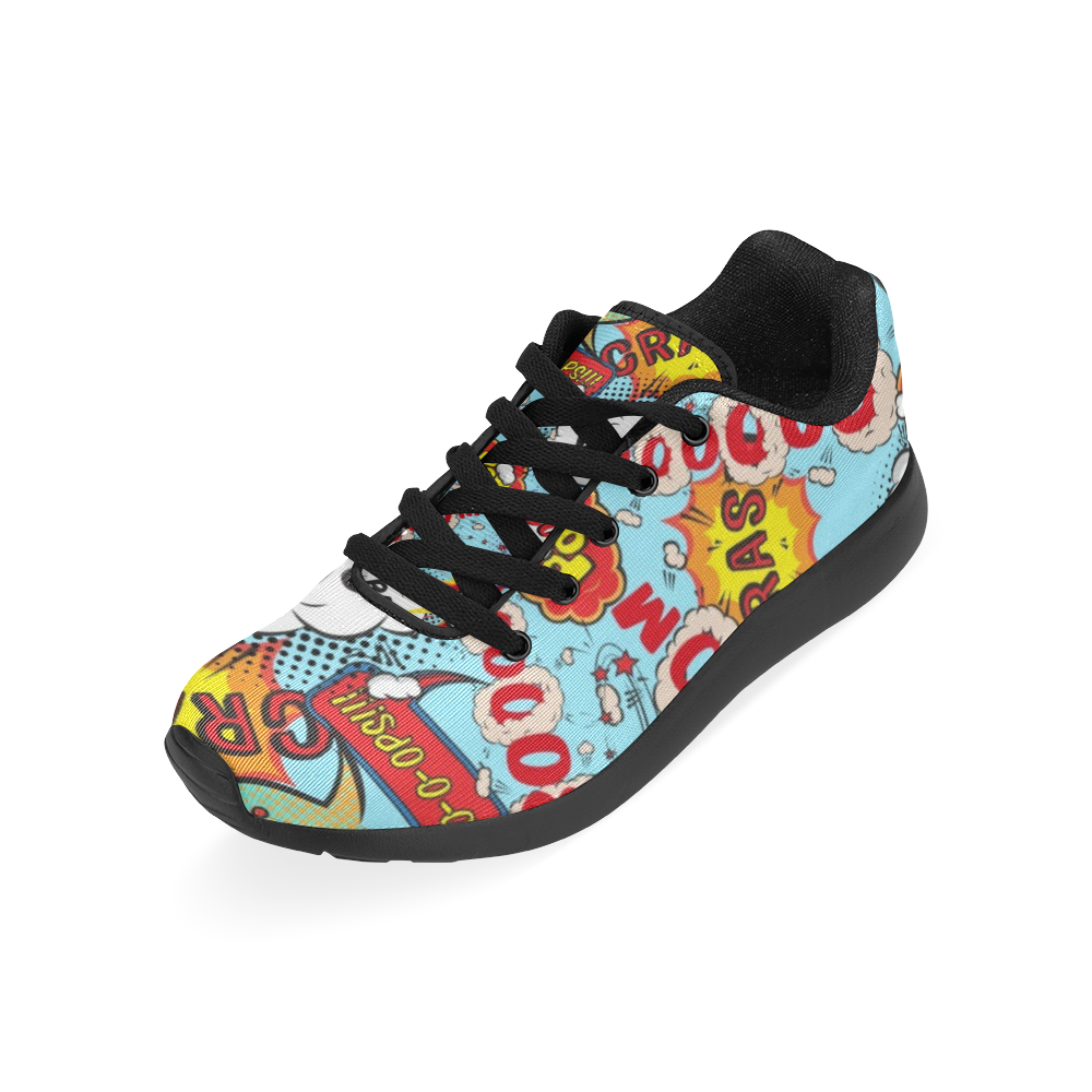 comic-pattern-design Kid's Running Shoes (Model 020)