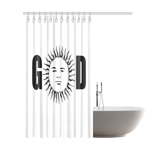 GOD White Shower Curtian Shower Curtain 72"x84"