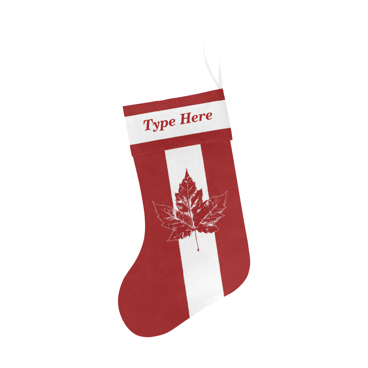 Canada Retro Personalized Christmas Stocking