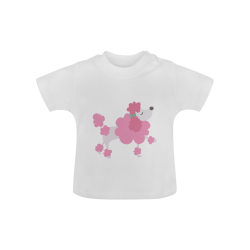 Pretty Pink Poodle White Baby Classic T-Shirt (Model T30)